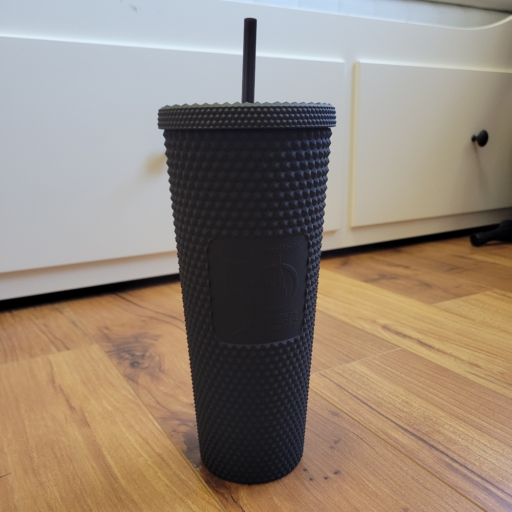 Disney x Starbucks 2022 50th Anniversary Castle Matte Black Studded Tumbler 24oz
